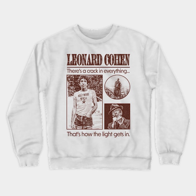 Leonard Cohen Crewneck Sweatshirt by FrozenCharlotte